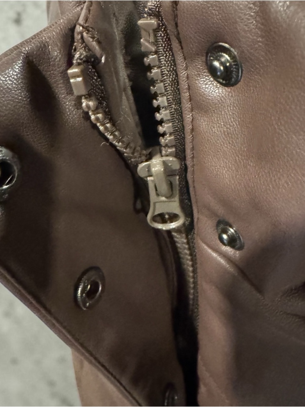 Ci Sono Brown Faux-Leather Sherpa Vest - Picture 5 of 8